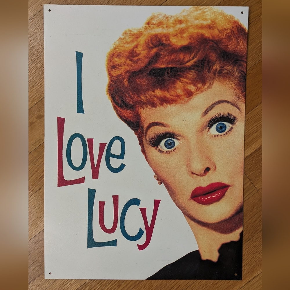 Vintage 1996 I Love Lucy Tin Poster, Art/Wall Decor.